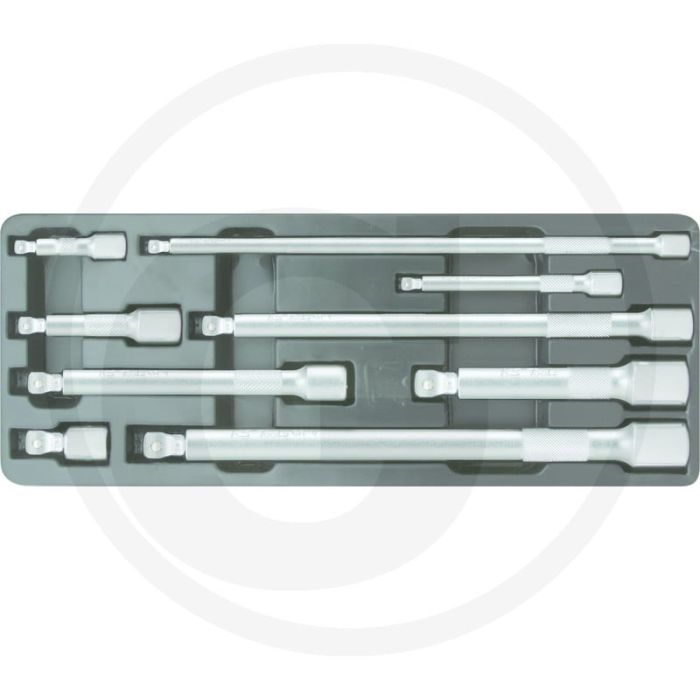 Ks tools cardan-verlengstukset, 9-dlg. - opname 1/4" - 1/2" Ks tools cardan-verlengstukset, 9-dlg. - opname 1/4" - 1/2"