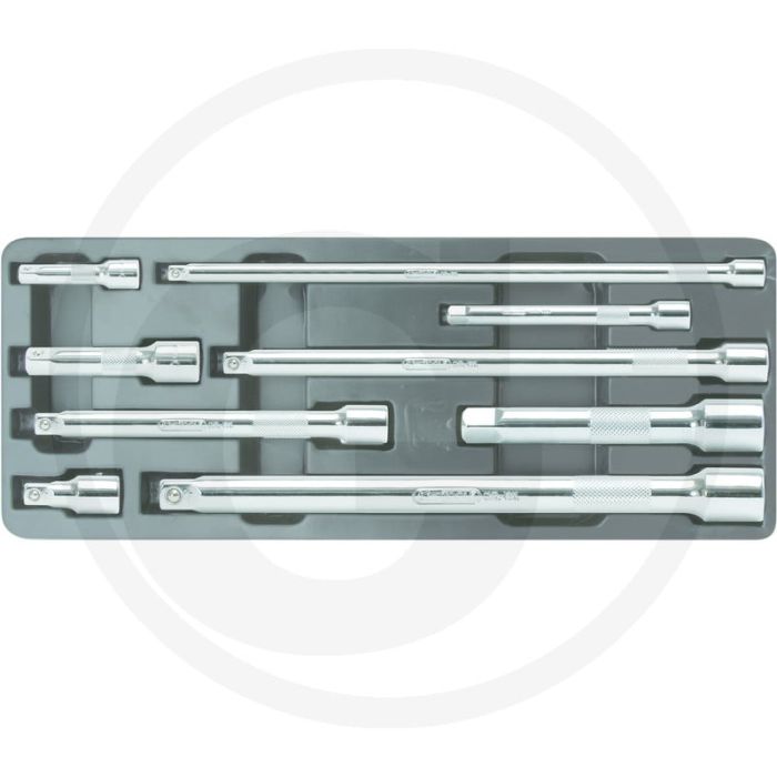 Ks tools chromeplus verlengstukset, 9-dlg. - din 3123 / iso 3316 - 1/4" - 1/2" - 330mm Ks tools chromeplus verlengstukset, 9-dlg. - din 3123 / iso 3316 - 1/4" - 1/2" - 330mm