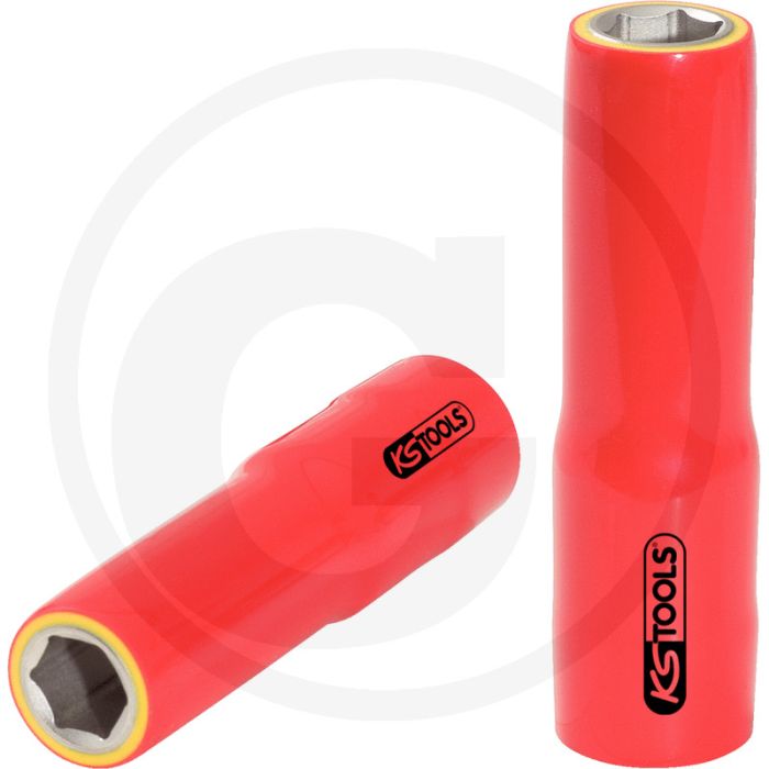 Ks tools 1/2" isolierte stecknuss, lang, 19 mm - vde, 6-seitig, din 7448 Ks tools 1/2" isolierte stecknuss, lang, 19 mm - vde, 6-seitig, din 7448