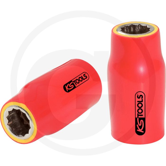 Ks tools 1/2" isolierte stecknuss, 3/4" - 12-kant, tauchisolierung nach iec 60900