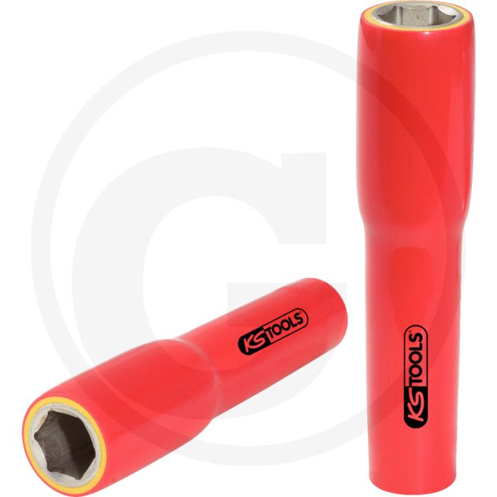 Ks tools 1/2" isolierte stecknuss, extra lang, 19mm, l=145 mm, vde-gecertificeerd Ks tools 1/2" isolierte stecknuss, extra lang, 19mm, l=145 mm, vde-gecertificeerd