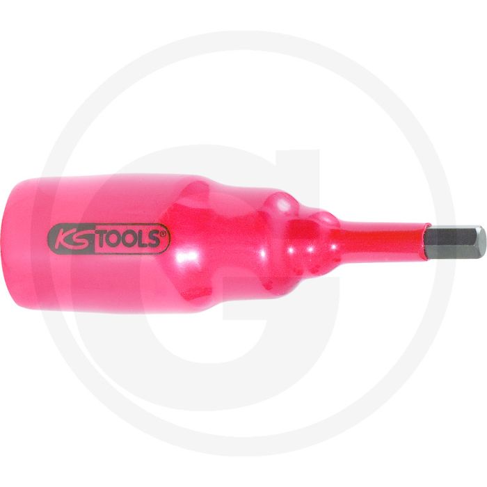 Ks tools 3/8" geïsoleerde dopsleutel v.binnenzeskant, 4mm - 1000v dompelisolatie Ks tools 3/8" geïsoleerde dopsleutel v.binnenzeskant, 4mm - 1000v dompelisolatie