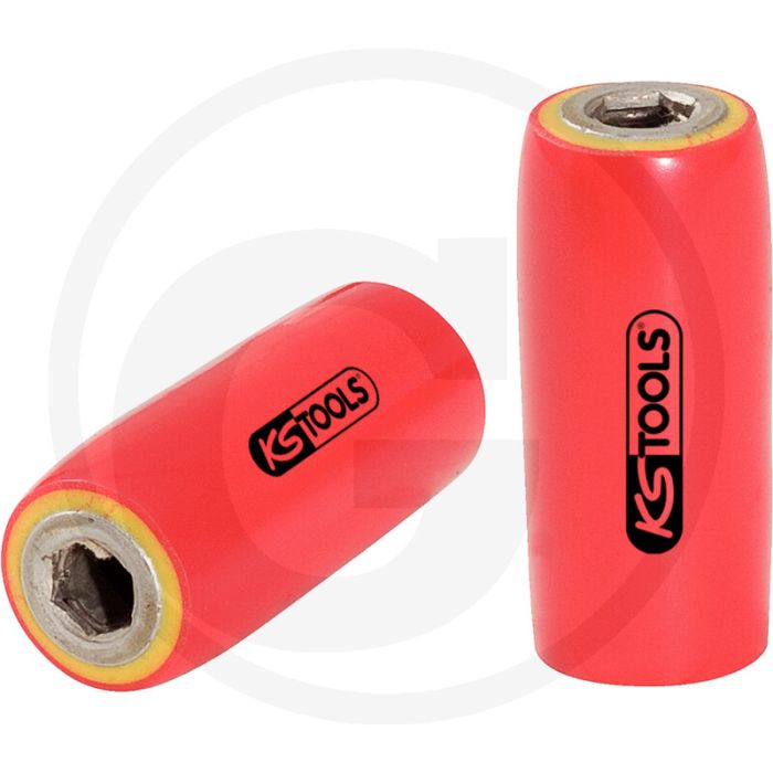 Ks tools 3/8" bithalter mit schutzisolierung für 1/4" bits - magnetisch