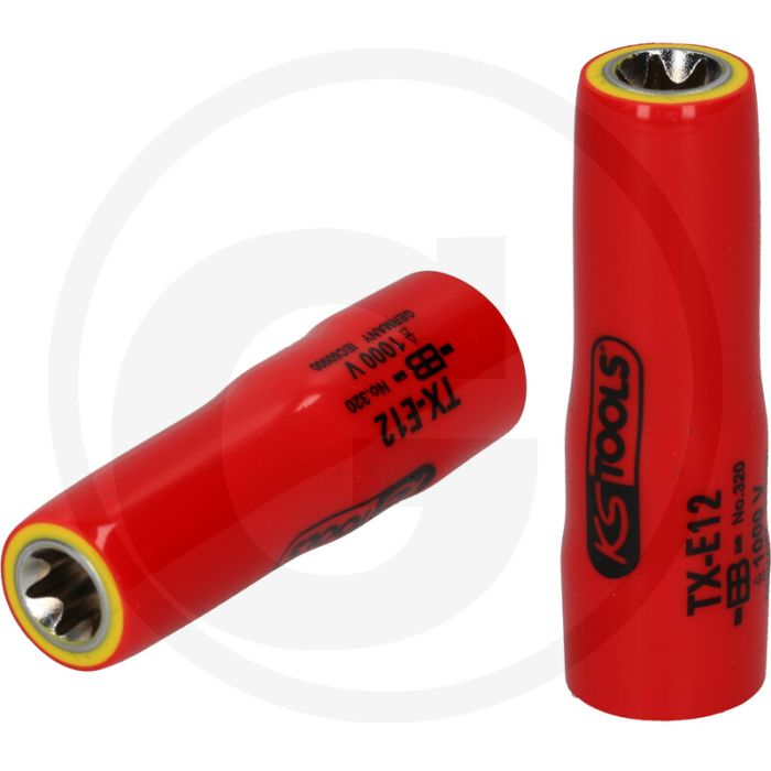 Ks tools 3/8" tx-stern-e-stecknuss mit schutzisolierung, e6 - vde-zertifiziert mit 1000v Ks tools 3/8" tx-stern-e-stecknuss mit schutzisolierung, e6 - vde-zertifiziert mit 1000v