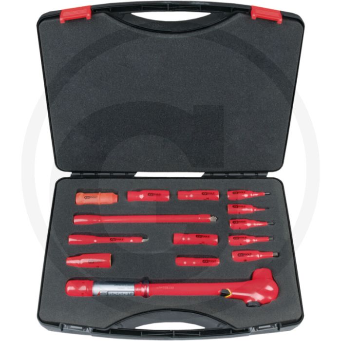 Ks tools 3/8” geïsoleerde dopsleutelset, 14-delig - vde, 5-50 nm