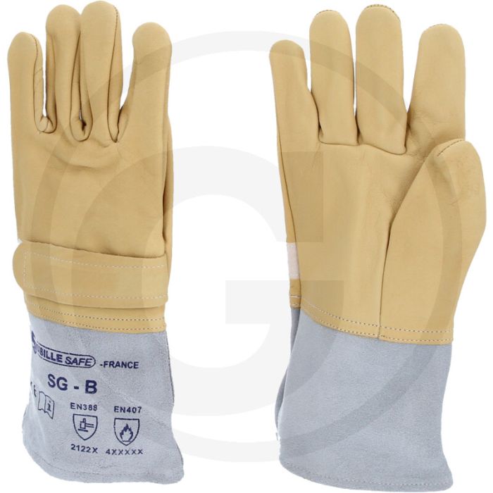 Ks tools Überzieh-handschuh, größe 8-9 für elektriker-schutzhandschuh - rindnabenleder