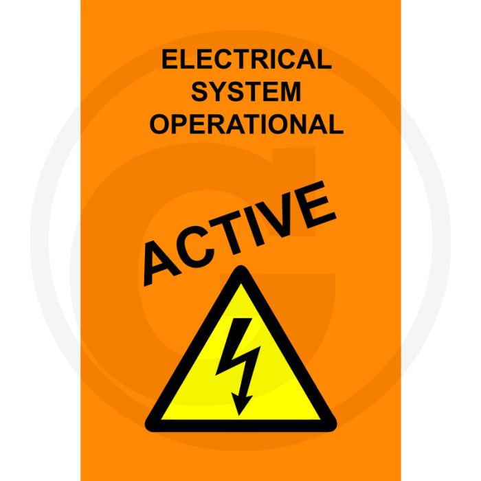 Ks tools poster "aktiv", orange - elektrostatisch warnschild, 200x300mm Ks tools poster "aktiv", orange - elektrostatisch warnschild, 200x300mm