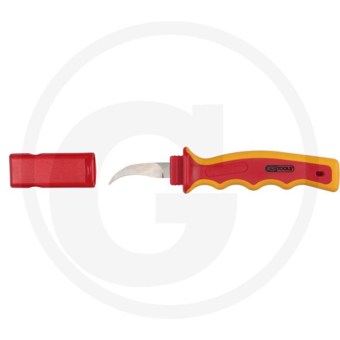 Ks tools geïsoleerd papiermes, 210 mm - haakvormige schneide