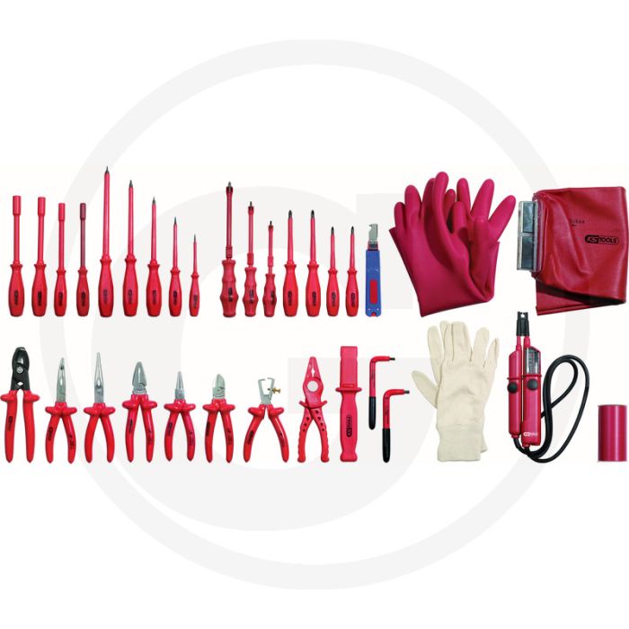 Ks tools profi elektriker-werkzeugkoffer, 30-delig - tauchisolierung nach iec 60900 Ks tools profi elektriker-werkzeugkoffer, 30-delig - tauchisolierung nach iec 60900