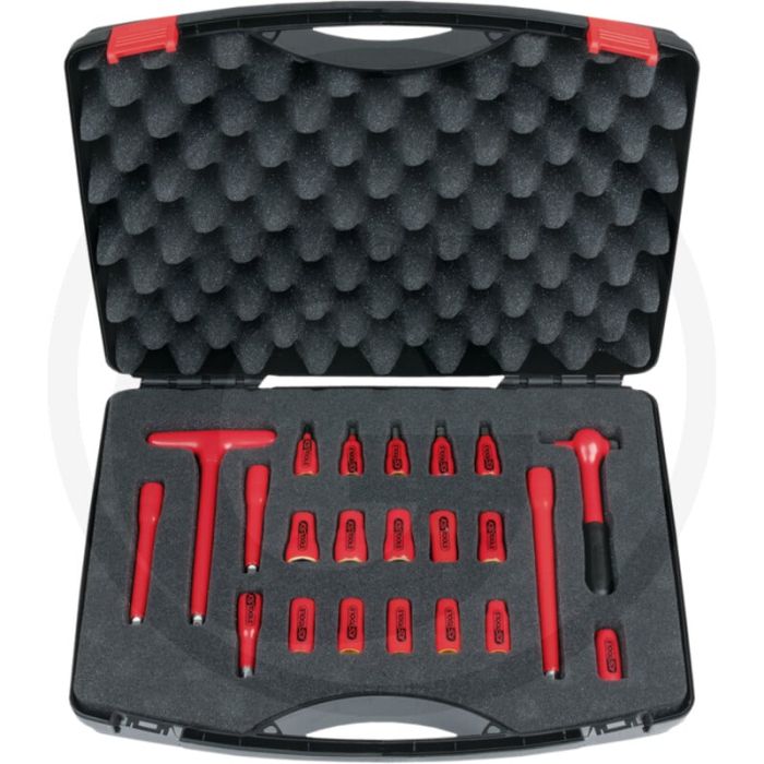 Jeu de clés à douille isolées Ks Tools 1/4”, 22 pièces - isolation par immersion VDE 1 000 V Jeu de clés à douille isolées Ks Tools 1/4”, 22 pièces - isolation par immersion VDE 1 000 V