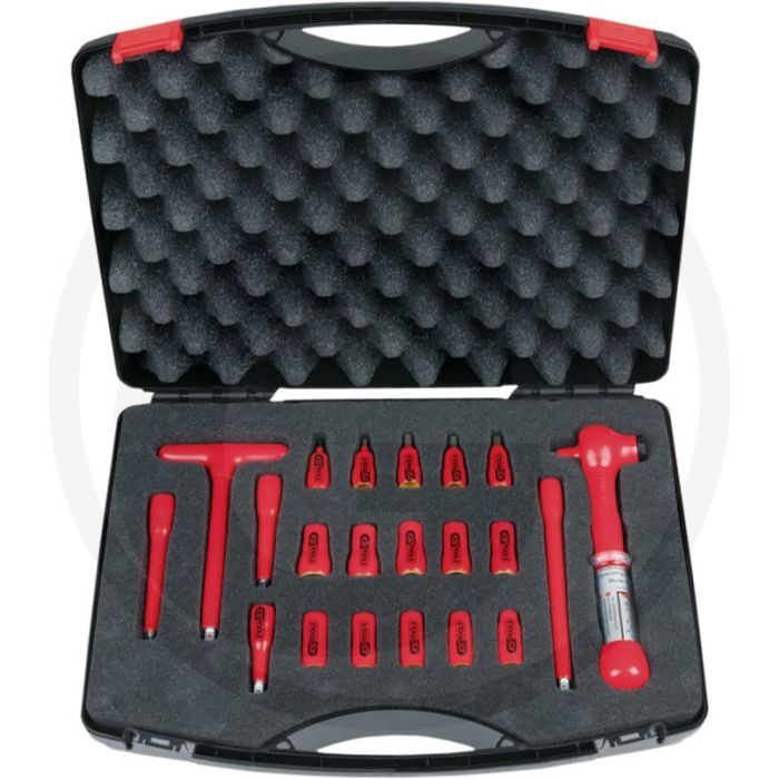 Jeu de clés à douille isolées Ks Tools 1/4”, 21 pièces - VDE 1 000 V, chrome-vanadium Jeu de clés à douille isolées Ks Tools 1/4”, 21 pièces - VDE 1 000 V, chrome-vanadium