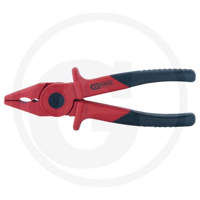 Ks tools isolierte Kunststoff-Kombizange +Schneidefunktion,185 mm - vollisoliert, 110x28x240mm, 135g