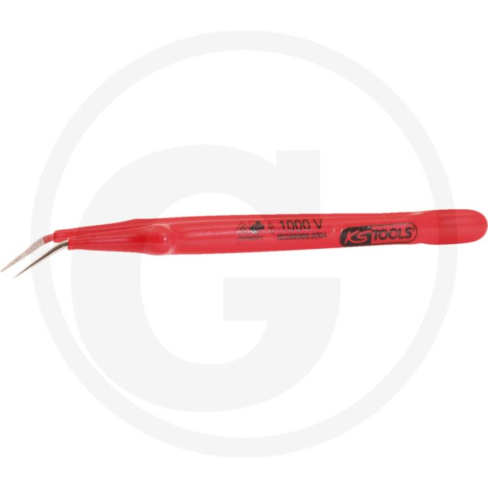 Ks tools geïsoleerde pincet, gebogen, 15,5 mm, 200mm lengte