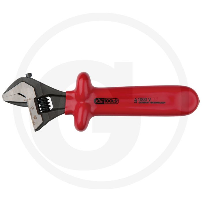 Ks tools schroefsleutel verstelbaar geïsoleerd, 31 mm - zweeds model, met mm skala, brüniert, chrom vanadium Ks tools schroefsleutel verstelbaar geïsoleerd, 31 mm - zweeds model, met mm skala, brüniert, chrom vanadium