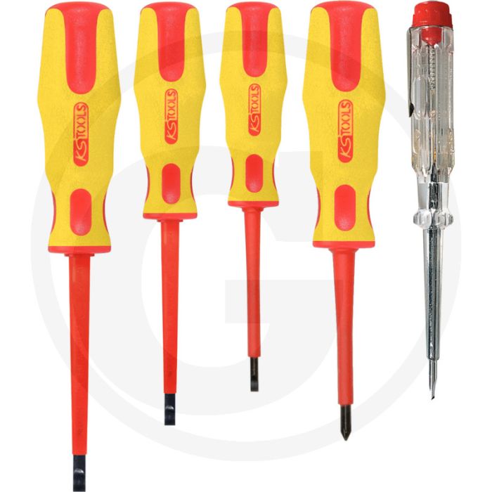 Ks tools ergotorque® vde-schroevendraaierset 5-delig met 2-komponentengriff