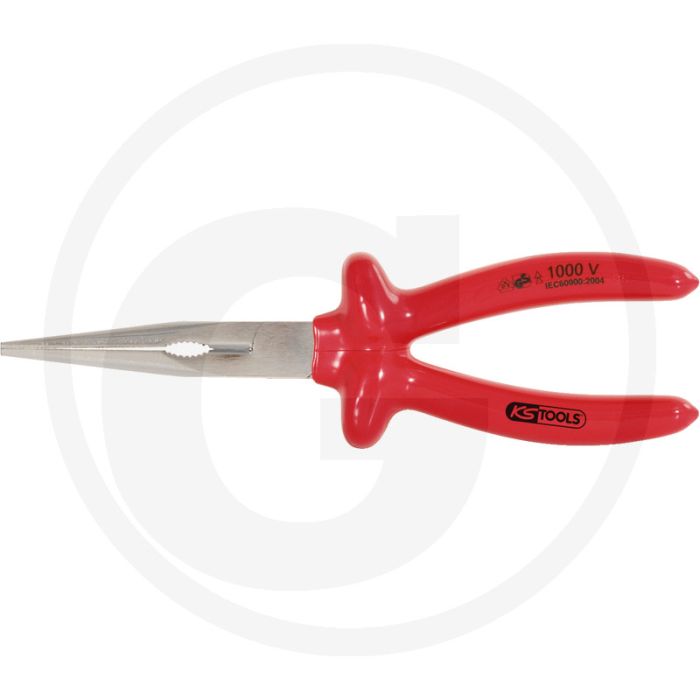 Ks tools ergotorque® vde flachrundzange, 160 mm - lang backen, matt verchromt, induktiv gehärtet Ks tools ergotorque® vde flachrundzange, 160 mm - lang backen, matt verchromt, induktiv gehärtet