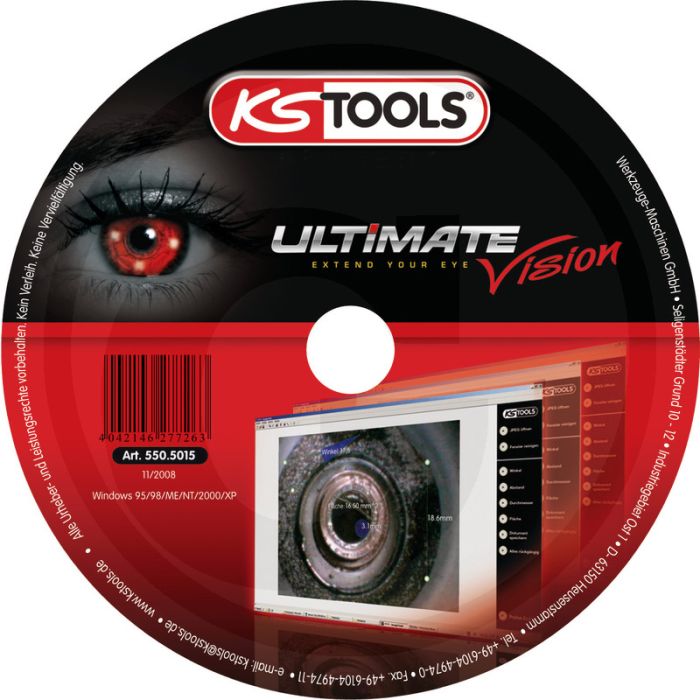 Ks tools software voor technische documentatie - inclusief ultimatevision master videoscoop met 0° 5,5mm sonde
