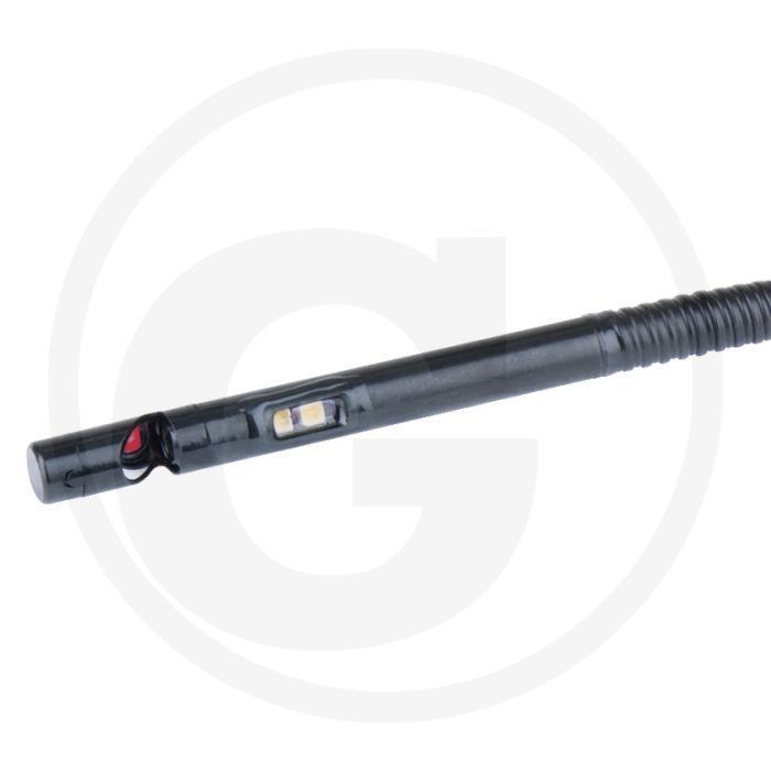Ks tools 90° camera-sonde-halfstarre spiraalsonde Ø 3,9 mm - waterdicht tot 1m, 4 dimbare mini-led-lampen