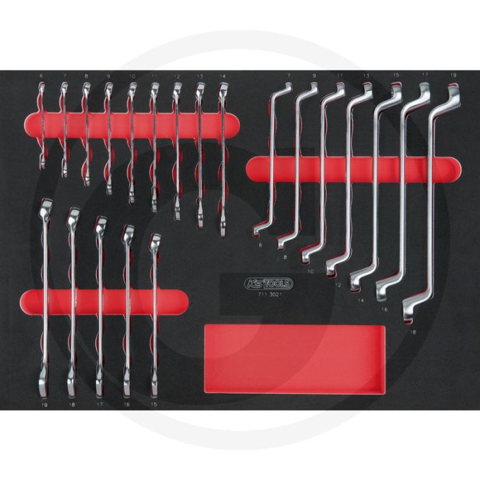 Ks tools scs schlüssel-satz, 21-tlg. in 1/1 systemeinlage - feinster chrom vanadium stahl