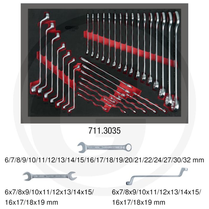 Ks tools schlüssel-satz, 35-tlg., 1/1 systemeinlage - Öl- und chemikalienbeständig Ks tools schlüssel-satz, 35-tlg., 1/1 systemeinlage - Öl- und chemikalienbeständig