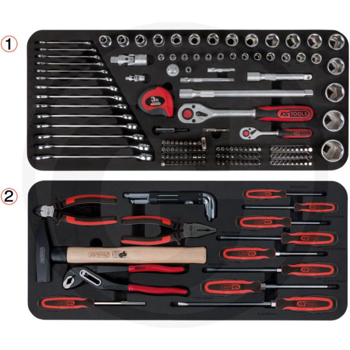 Ks tools toolbox universal-systemeinlagen-satz für 2 ablage - Öl- und chemikalienbeständig Ks tools toolbox universal-systemeinlagen-satz für 2 ablage - Öl- und chemikalienbeständig