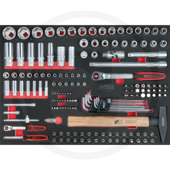 Ks tools scs 1/4"+1/2" steckschlüssel-satz, 163-tlg. - Öl- und chemikalienbeständig Ks tools scs 1/4"+1/2" steckschlüssel-satz, 163-tlg. - Öl- und chemikalienbeständig