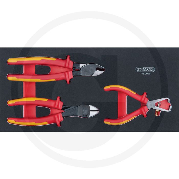 Ks tools Isolierzangensatz, 7-teilig, 2/3 System - 3-teilig, vde, 190x45x400mm