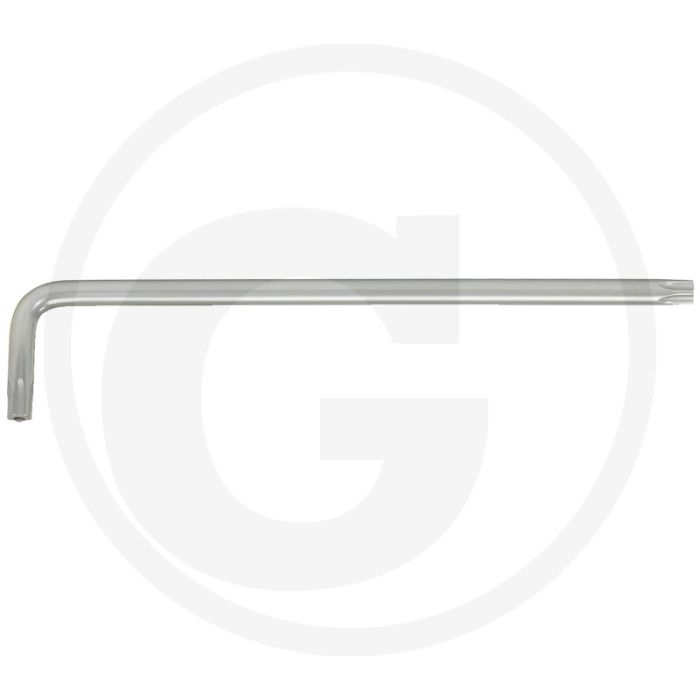 Ks tools classic fünfstern-profil-drehstift schlüssel mit bohrung, extra lang, ts15 - durchgehend gehärtet, matt verchromt Ks tools classic fünfstern-profil-drehstift schlüssel mit bohrung, extra lang, ts15 - durchgehend gehärtet, matt verchromt