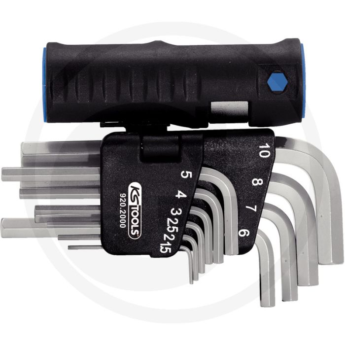 Ks tools classic 3 in 1 binnenzeskant-winkelstiftschlüssel-satz, kurz, 10-delig, 1,5-10 mm - durchgehend gehärtet Ks tools classic 3 in 1 binnenzeskant-winkelstiftschlüssel-satz, kurz, 10-delig, 1,5-10 mm - durchgehend gehärtet