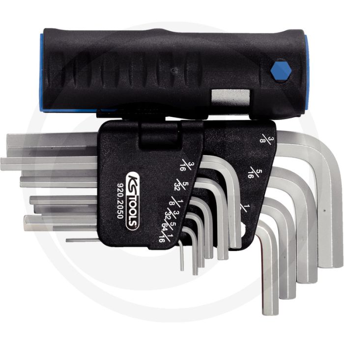 Ks tools classic 3 in 1 haakse binnenzeskant-stift - kort, gehard, 10-delig