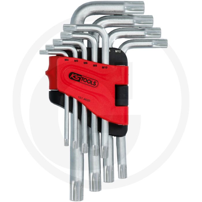 Ks tools ribe®-winkelstiftschlüssel-satz, kurz, 9-tlg. - fadenförmig gehärtet Ks tools ribe®-winkelstiftschlüssel-satz, kurz, 9-tlg. - fadenförmig gehärtet