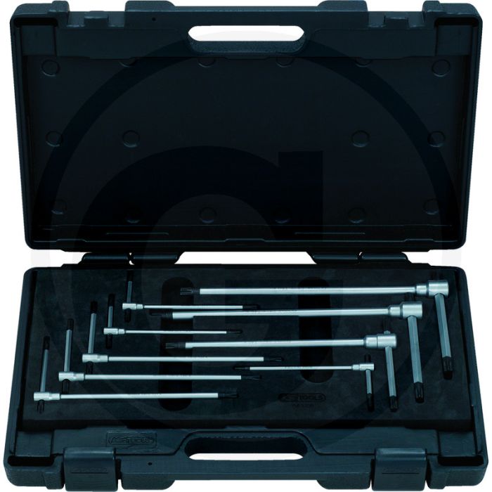 Ks tools ks tools t-schlüssel-satz,3-fach,tx t10-t50 - torx-profil an drei enden, matt satiniert, chrom vanadium