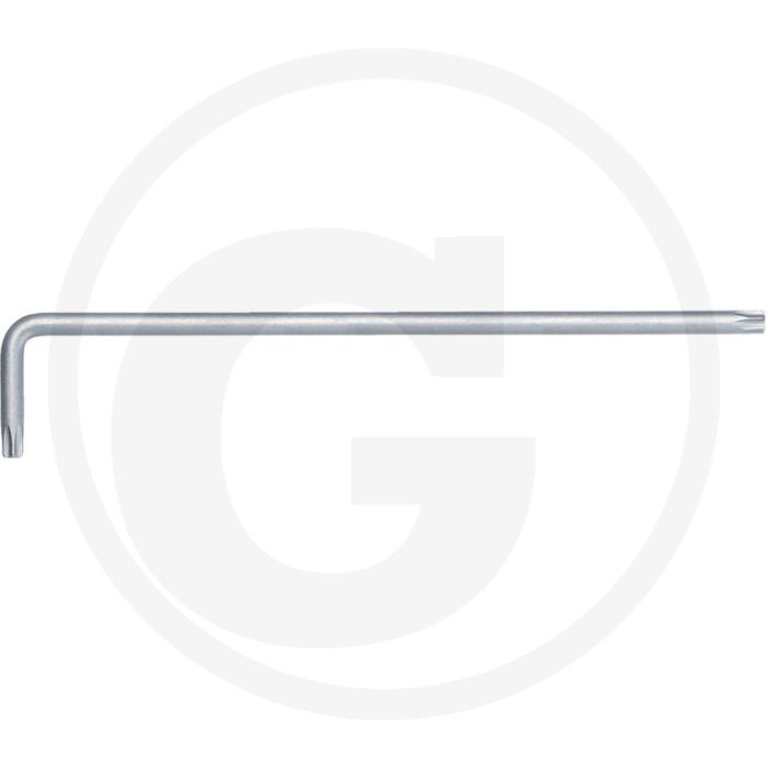 Ks tools classic tx eckstiftschlüssel mit bohrung, extra lang, tb10 - gehärtet, verchromt, stahl