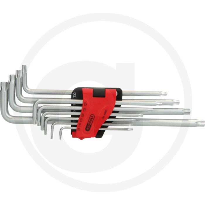 Ks tools tx-stern-winkelstiftschlüssel-satz, extra lang, 10, matt verchromt Ks tools tx-stern-winkelstiftschlüssel-satz, extra lang, 10, matt verchromt
