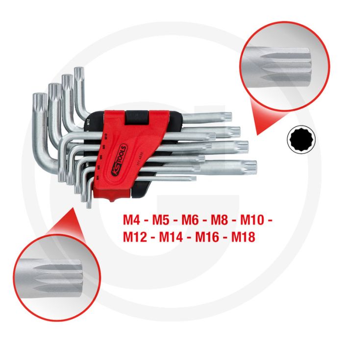 Ks tools xzn-winkelstiftschlüssel-satz, kurz, 9-tlg. - spezial-werkzeugstahl Ks tools xzn-winkelstiftschlüssel-satz, kurz, 9-tlg. - spezial-werkzeugstahl