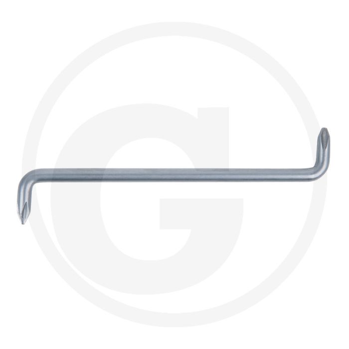 Ks tools haakse schroevendraaier pz3-pz4 - matt verchroomd - 200mm Ks tools haakse schroevendraaier pz3-pz4 - matt verchroomd - 200mm