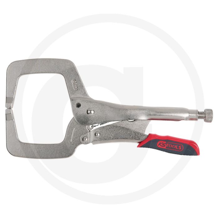 Ks tools las-klem-griptang met easy-release-hendel, 150 mm - rond gesmede greepbekken, vergrendelbaar Ks tools las-klem-griptang met easy-release-hendel, 150 mm - rond gesmede greepbekken, vergrendelbaar
