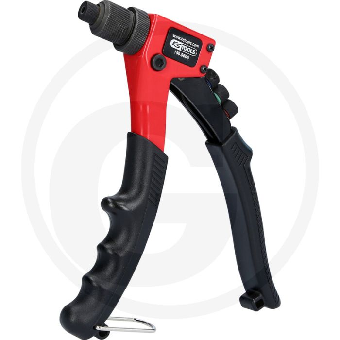 Ks tools handnietzange, 200 mm - inclusief vier verwisselbare mondstukken