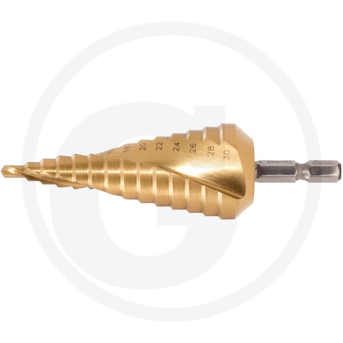 Ks tools hss-tin stappenboor, Ø 6-40 mm, 118° spitzenwinkel, 90° stufenwinkel Ks tools hss-tin stappenboor, Ø 6-40 mm, 118° spitzenwinkel, 90° stufenwinkel