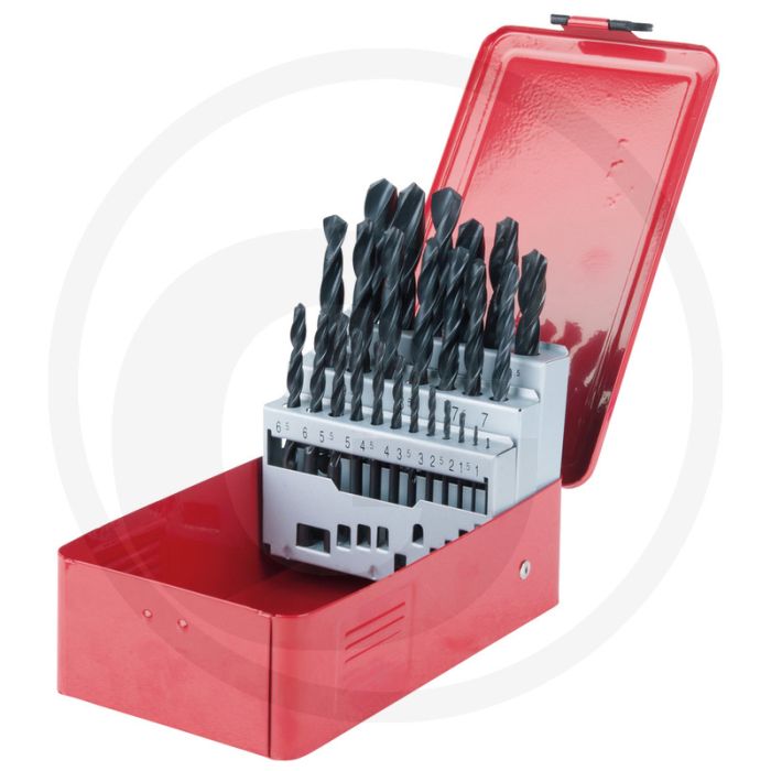 Ks tools hss-r spiraalborenset in staalcassette, 25-delig, 1-13 mm - geschikt voor metaal, hout en kunststof Ks tools hss-r spiraalborenset in staalcassette, 25-delig, 1-13 mm - geschikt voor metaal, hout en kunststof