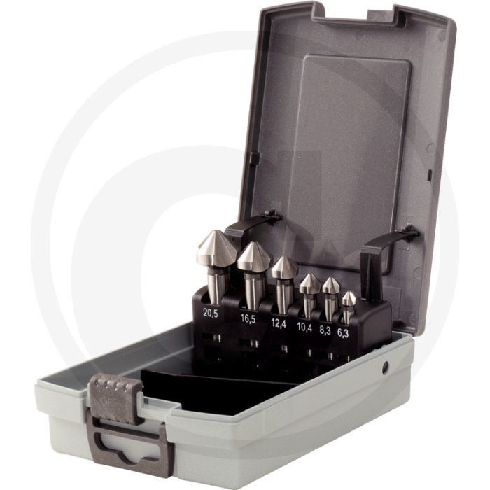 Ks tools hss co 5 verzinkboren-set 90° in kunststof cassette 6-delig - kobaltlegering hss co 5 Ks tools hss co 5 verzinkboren-set 90° in kunststof cassette 6-delig - kobaltlegering hss co 5