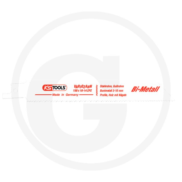 Ks tools sabelzaagblad l=150mm, variozahn, 1,8-2,5mm, 70 tanden, hss bi-metaal