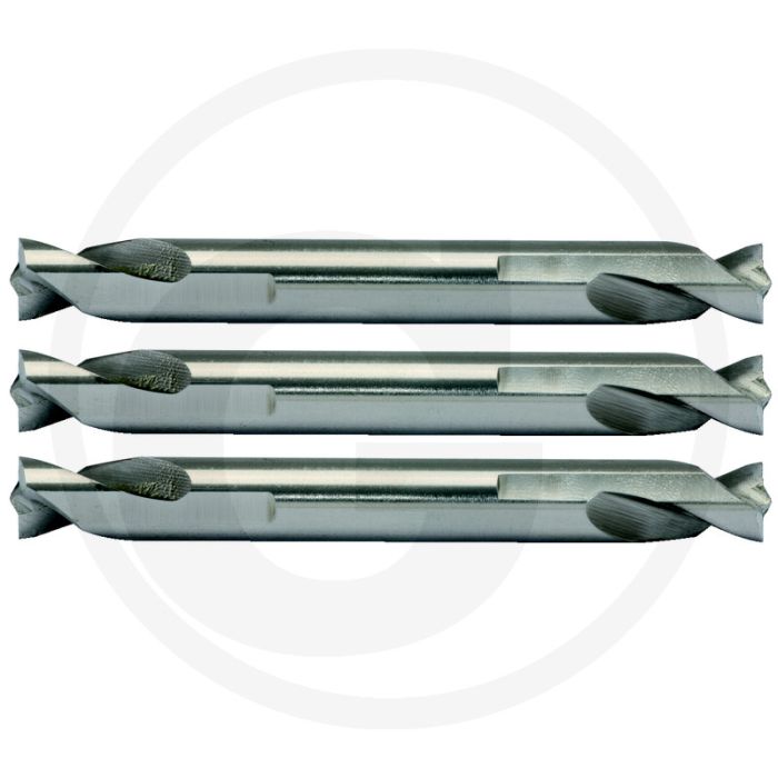 Ks tools hsse dubbele punlas boor-set in kunststo 3-dlg 8,0mm rechtssnijdend met 135° spitshoek