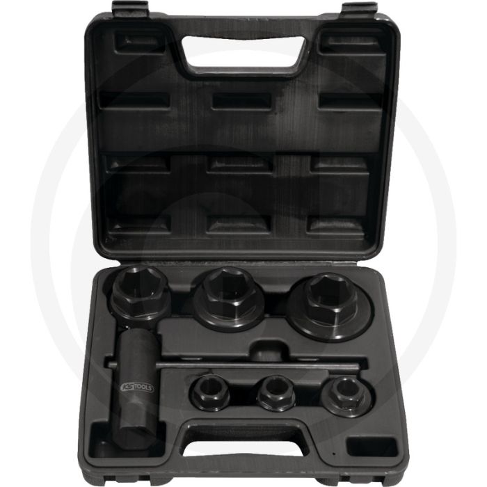 Ks tools snij-ijzer adapterset, 8-delig - universeel inzetbaar, slank ontwerp, speciaal staal - m3-m10 sw 24-40 mm Ks tools snij-ijzer adapterset, 8-delig - universeel inzetbaar, slank ontwerp, speciaal staal - m3-m10 sw 24-40 mm