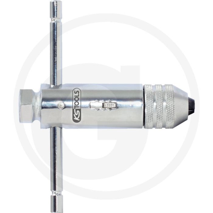 Ks tools omschakelbaregereedschapsratel met fijne vertanding, 85 mm - omschakelbaar, zweibacken-spannfutter, quergriff - m3-m10, 190g Ks tools omschakelbaregereedschapsratel met fijne vertanding, 85 mm - omschakelbaar, zweibacken-spannfutter, quergriff - m3-m10, 190g