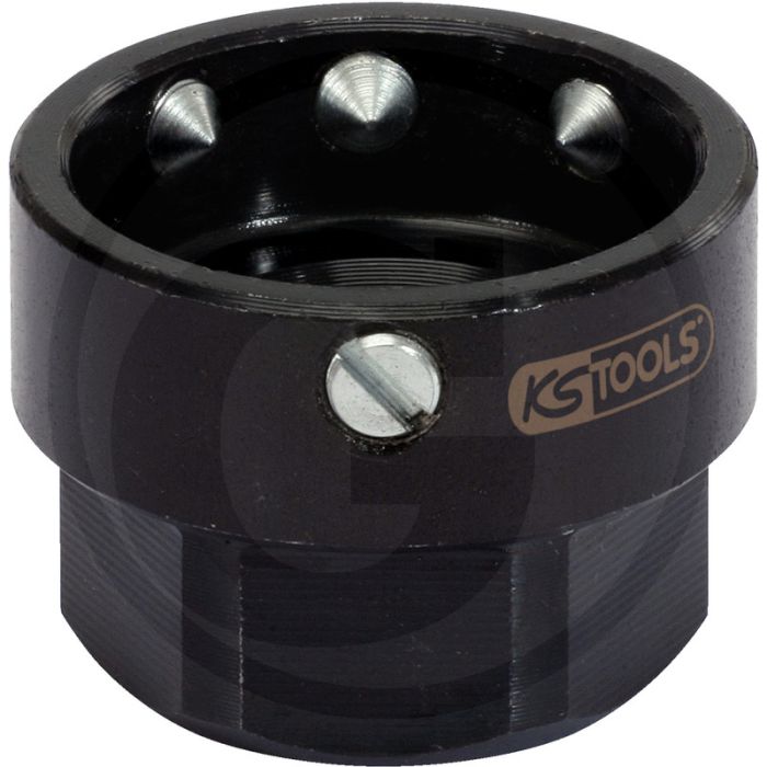 Ks tools snij-ijzer adapter m22-m24, sw 41 mm - universal einsetzbar für runde schneideisen - 70,0mm durchmesser Ks tools snij-ijzer adapter m22-m24, sw 41 mm - universal einsetzbar für runde schneideisen - 70,0mm durchmesser