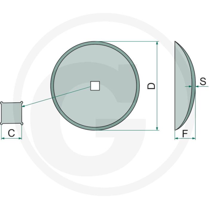 Eggeschijf inphinium - buiten-Ø: 660mm, dikte: 6mm, uitvoering: glad Eggeschijf inphinium - buiten-Ø: 660mm, dikte: 6mm, uitvoering: glad