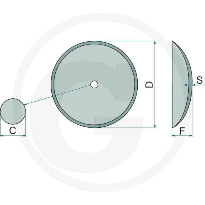 Disque d'œuf lisse 510mm Ø extérieur 20" épaisseur 4.3mm