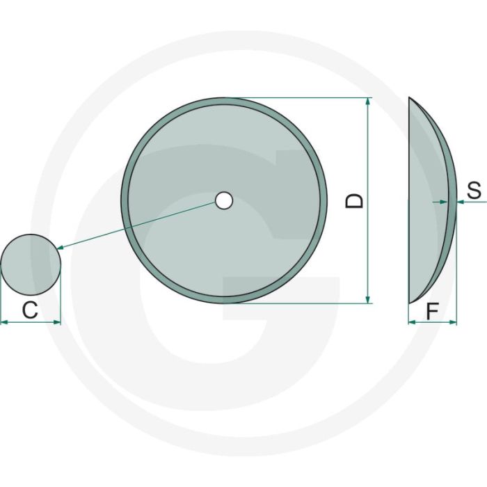 Eggeschijf glad, Ø: 610 x 6 mm - dikte: 6 mm