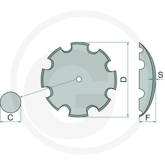 Eggeschijf getand, Ø: 610 x 6 mm - 10 tanden